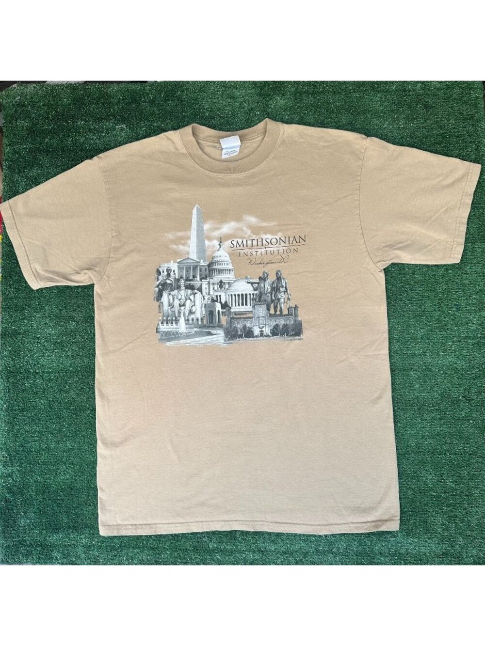 Vintage Y2K Washington DC T-Shirt USA Smithsonian Institution Travel Souvenir L